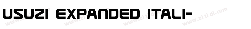 Usuzi Expanded Itali字体转换
